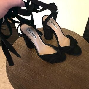 Steve Madden Black Strappy Heels